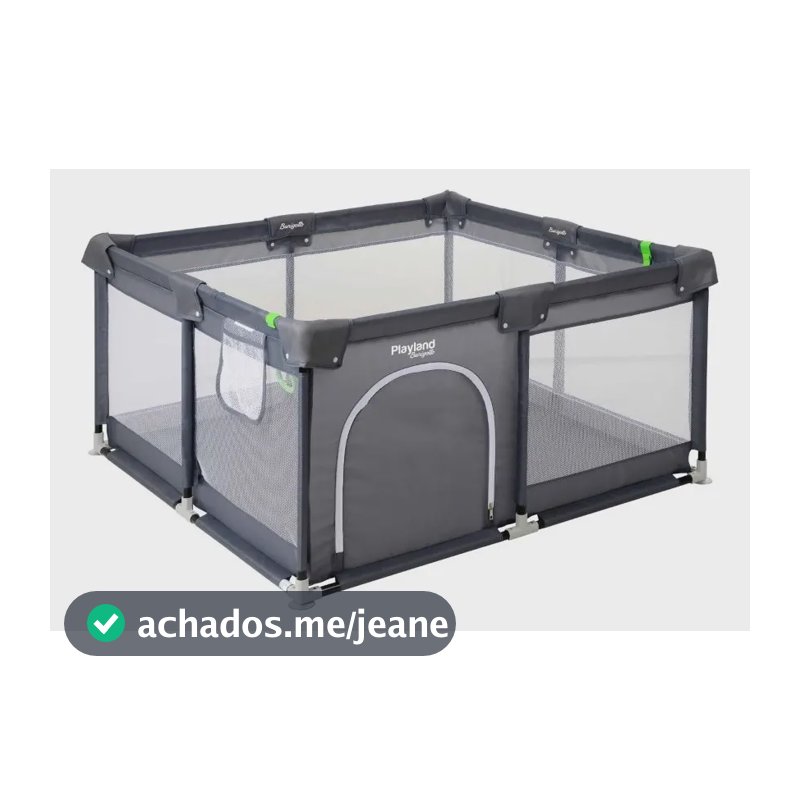 Cercado Chiqueirinho Infantil Para Bebê Playland Burigotto - Cinza - Liso