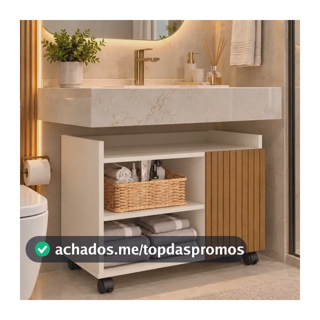 Organizador Armário Armarinho Para Banheiro Lavabo Rodinhas