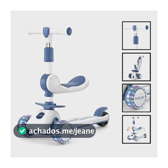 Patinete Infantil  3 Rodas Com Luz Led Patinete Rosa