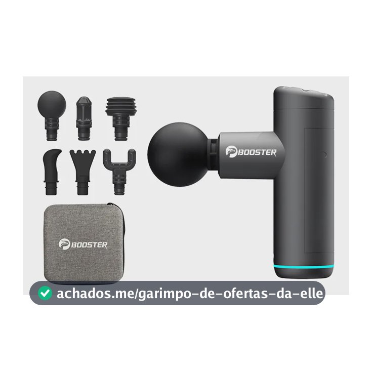 Mini Pistola De Massagem De Alta Potência, 6 Cabeças Cinza-escuro