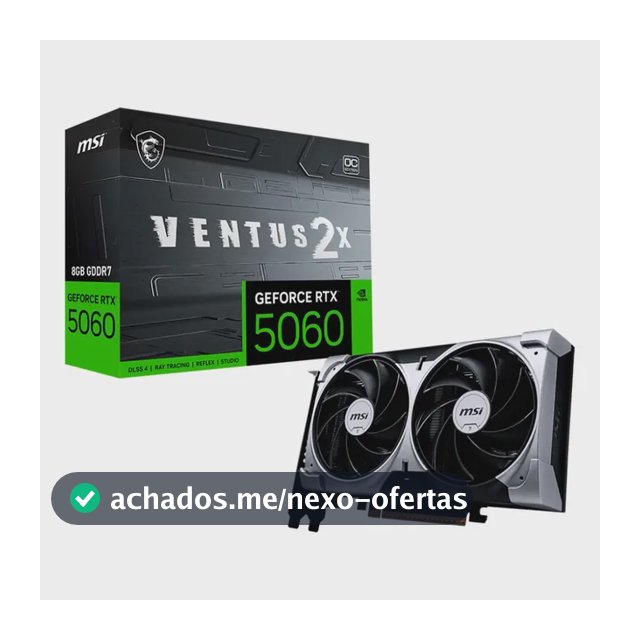 Placa De Vídeo Msi Geforce Rtx 5060 8gb Ventus 2x Oc Edition