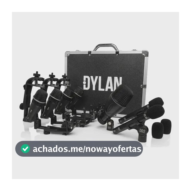 Kit Microfone Para Bateria + Maleta 7 Peças Dylan Dd-7 Cor P