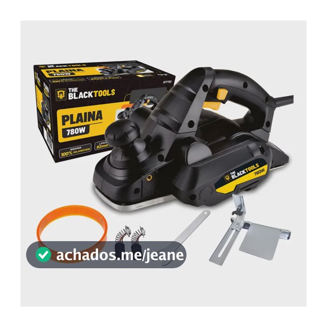 Plaina Elétrica Profissional 780w 16500rpm 110v Preto 127v