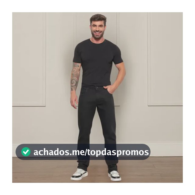 Calça Jeans Preta Masculina Tradicional Lycra 38 A 54
