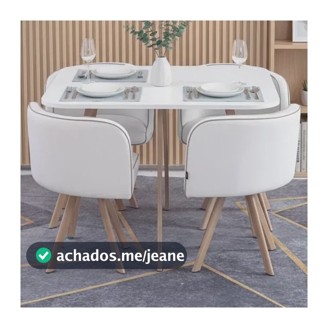 Conjunto De Jantar Pizza Branco Natural Branco