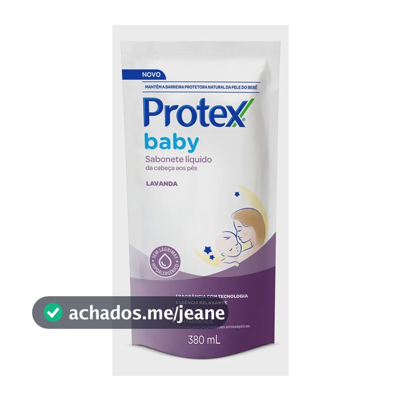 Refil Sabonete Líquido Para Bebês Lavanda 380ml Protex Baby