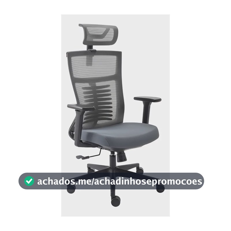 Cadeira Ergonômica Elements Gaming Vertta Cinza Preta Giratória com Apoio Lombar