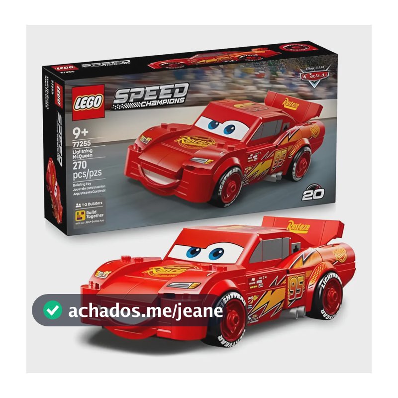 Lego 77255 Disney Relâmpago Mcqueen +9 Anos 270 Pçs Plástico