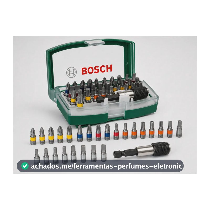Kit Promoline De Pontas E Bits Colorido Com 32 Peças Bosch
