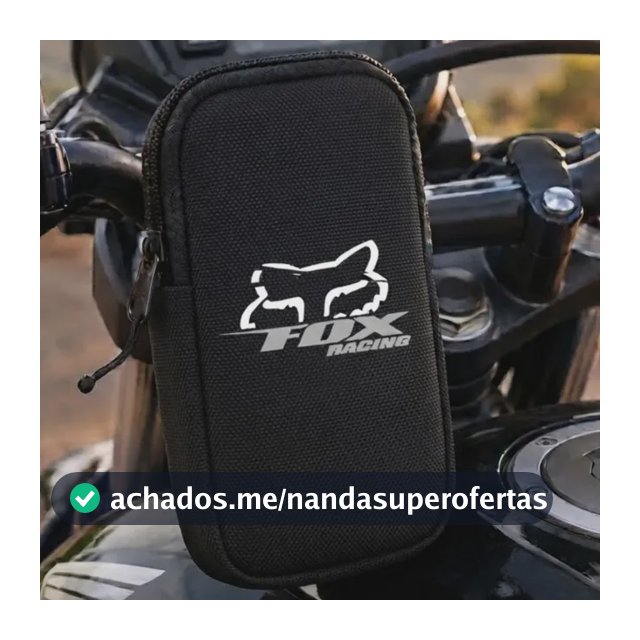 Case Bag Porta Mochila Bolsa Motocross Trilha Para Celular Preto Fox
