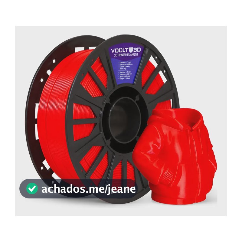 Filamento Petg Hf  Cores Voolt3d - 1kg Cor Vermelho Vermelho