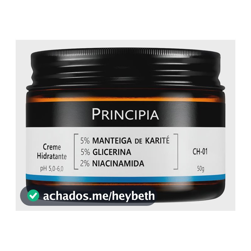 Creme Hidratante Facial Principia Ch-01 Karité Glicerina 50g Todo Tipo De Pele Dia/noite