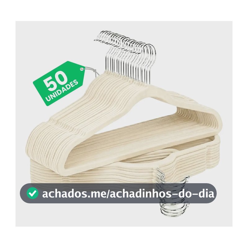 Kit Cabides Veludo De Roupa Antideslizante Slim Adulto 50 Un