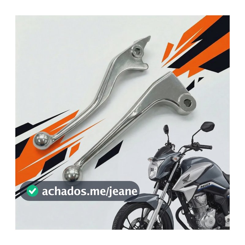 Manete Cromado Honda Cg Titan 160 Fan 150 125 Freio A Disco Cromado
