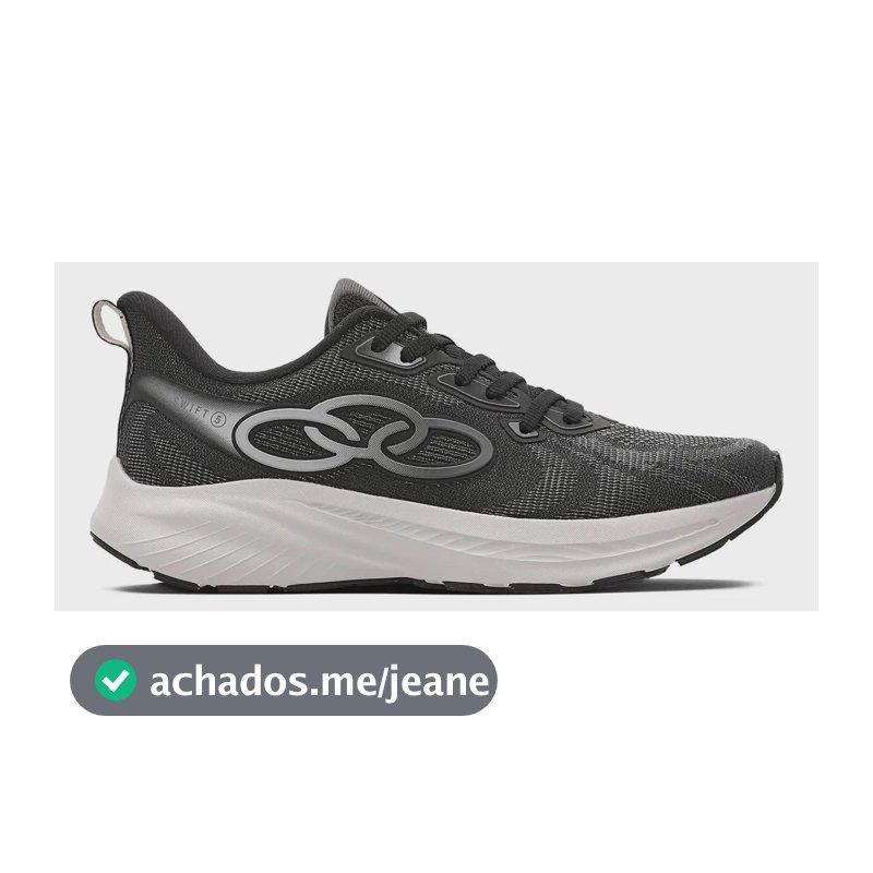 Tênis De Corrida Swift 5 Unissex Confortável - Olympikus Preto 35 Br