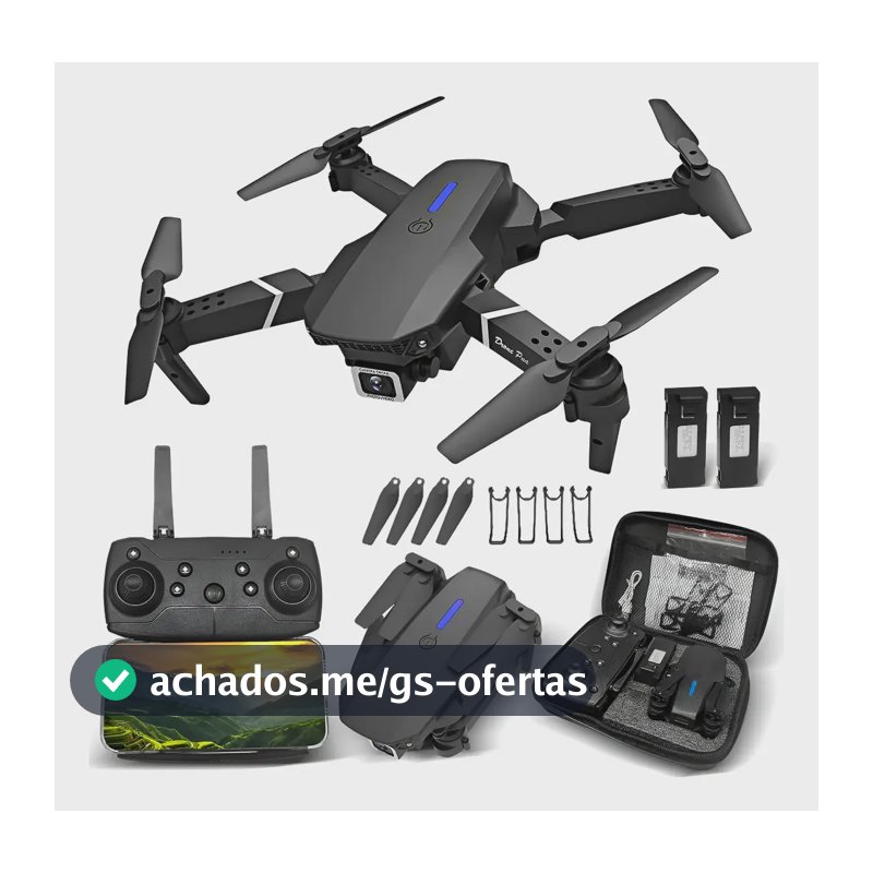 Mini Drone Iigenai E88 Dobrável Com Câmera Dual e 2 Baterias
