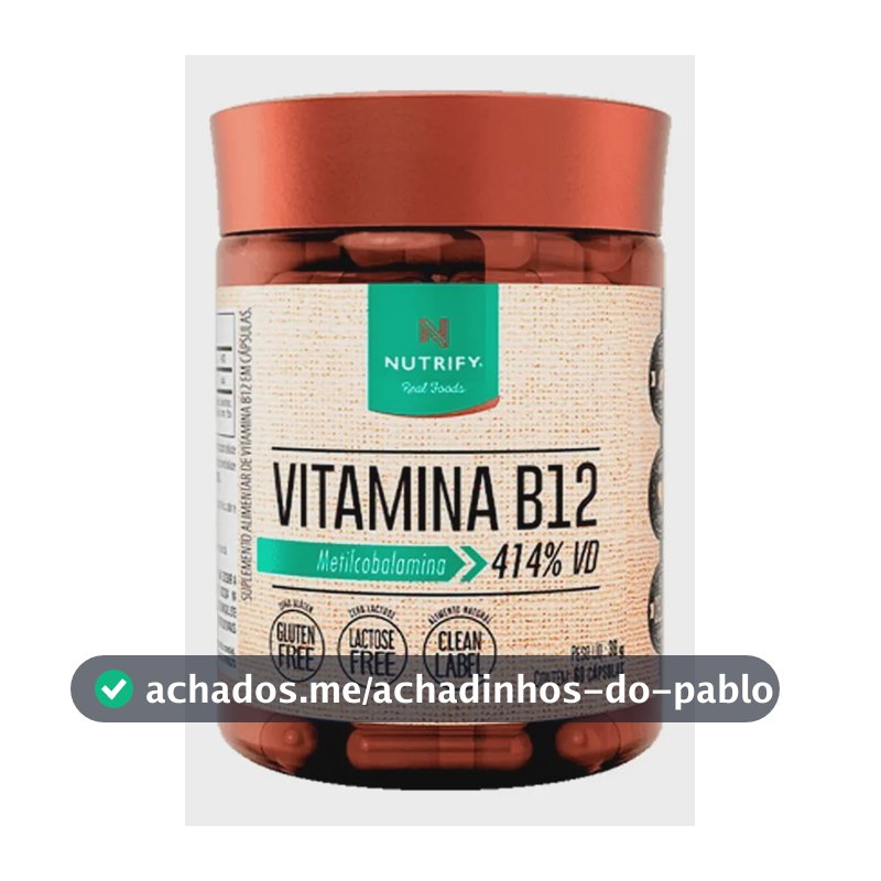 Vitamina B12 Metilcobalamina 60 Cápsulas Nutrify Cápsulas