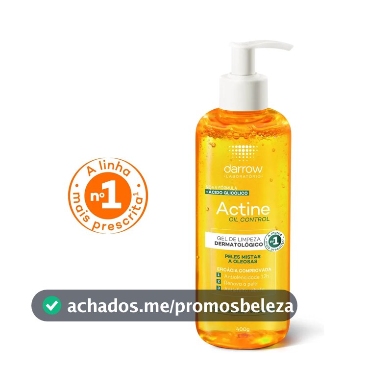 Gel de Limpeza Facial Darrow Actine Oil Control Pele Mista Oleosa 400g