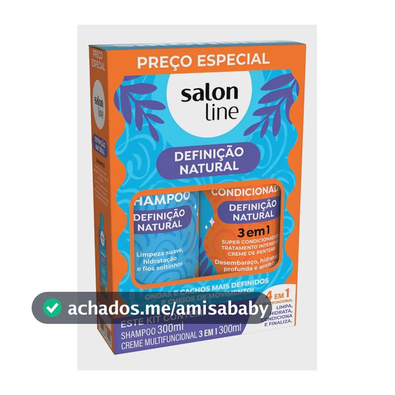Kit Shampoo Creme Multy Definição Natural Salon Line 300ml