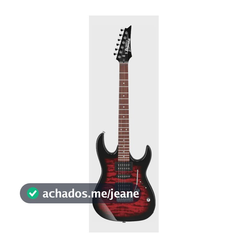 Guitarra Elétrica Stratocaster Ibanez Gio Grx70qa Vermelha Destro Vermelho