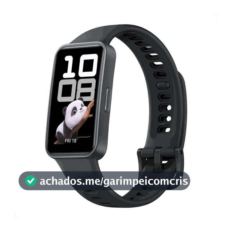 Smartwatch HUAWEI Band 10 Caixa de Polímeros Duráveis Análise do Sono em Nível Profissional Assistente de Bem-estar Emocional Relógio Smartwatch Compatível com Android e iOS Preto