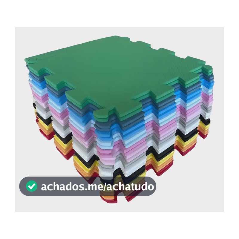 Kit 16 Tatames Eva Colorido - Linha Econômica 50x50x1 Cm