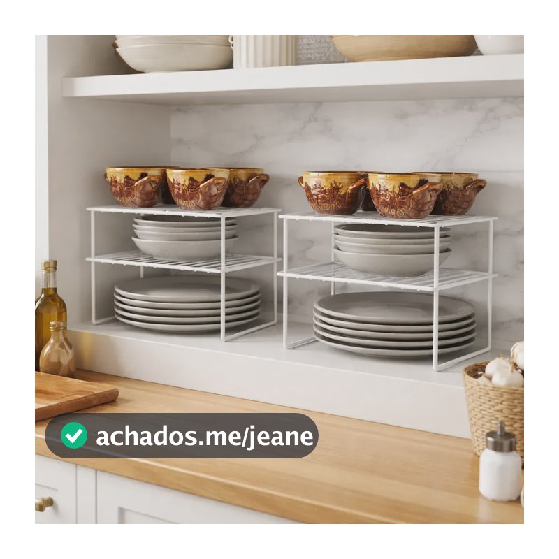 Kit2 Rack Organizador Objetos Armário Cozinha Prateleira Br