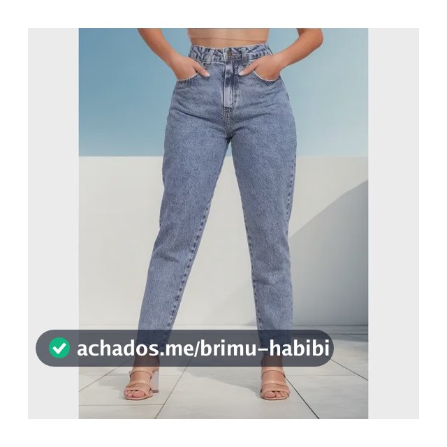 Calça Mom Jeans Feminina Cintura Alta Marmorizada