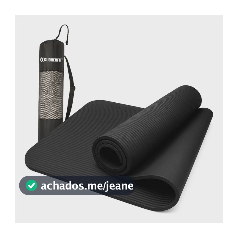 Colchonete Tapete Yoga Pilates Ginástica Grosso 10mm Premium Cor Preto