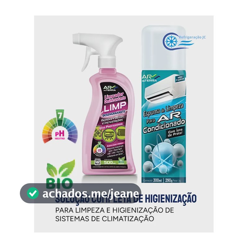 Kit Limpeza Ar Condicionado Espuma E Desencrustante Ar Terra