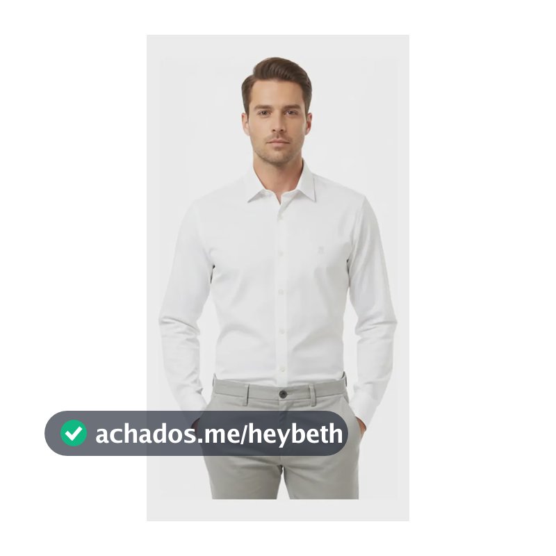 Camisa Masculina Slim Fit Polo Wear Branco M