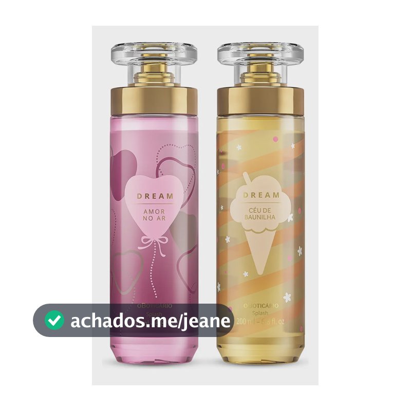 Kit Body Splash Dream: Amor No Ar e Céu De Baunilha