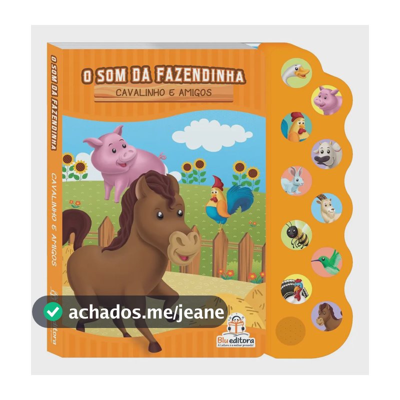 Som da fazendinha: cavalinho e amigos - Editora, Blu - BLU EDITORA LTDA - Capa Mole