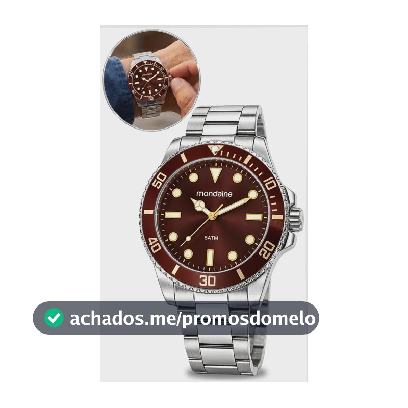 Relógio De Pulso Mondaine 32549g0mvne1 Com Corria De Aço Inoxidável Cor Prateado - Fondo Marrom