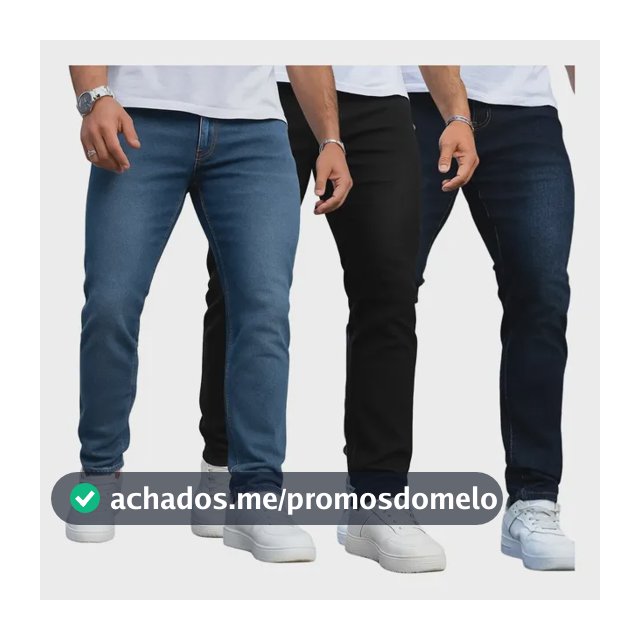 Kit 3 Calça Jeans Masculina Skinny Promoção Black Friday