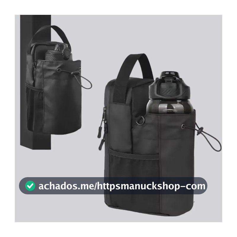 Bag Magnética Para Garrafas Bolsa De Academia Cor Preta Liso