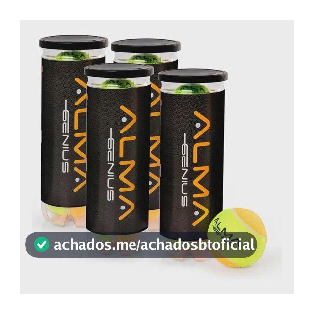 Bola Beach Tennis Profissionis Kit 12 Unidades Alma Geius Amarela