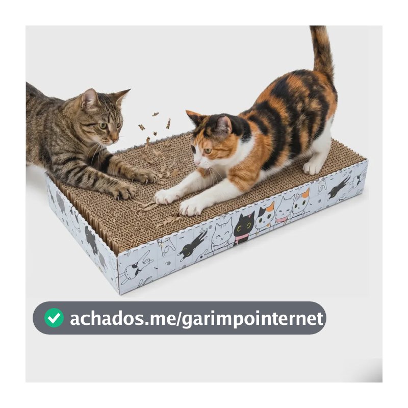 Arranhador de Papelão para Gatos 42x24x5cm Horizontal Plano Brinquedo Antiestresse para Afiar Unhas Proteger Sofá Móveis Cortinas Ondulapel