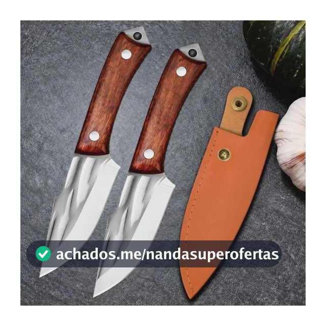 Kit Com 2 Unidades De Facas Tática Artesanal Full Tang Kit Com 2 Unidades De Faca Artesanal