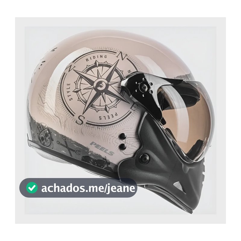 Capacete Moto Aberto Peels Masculino Feminino Cor F-21 North - Off White Tamanho Do Capacete 60