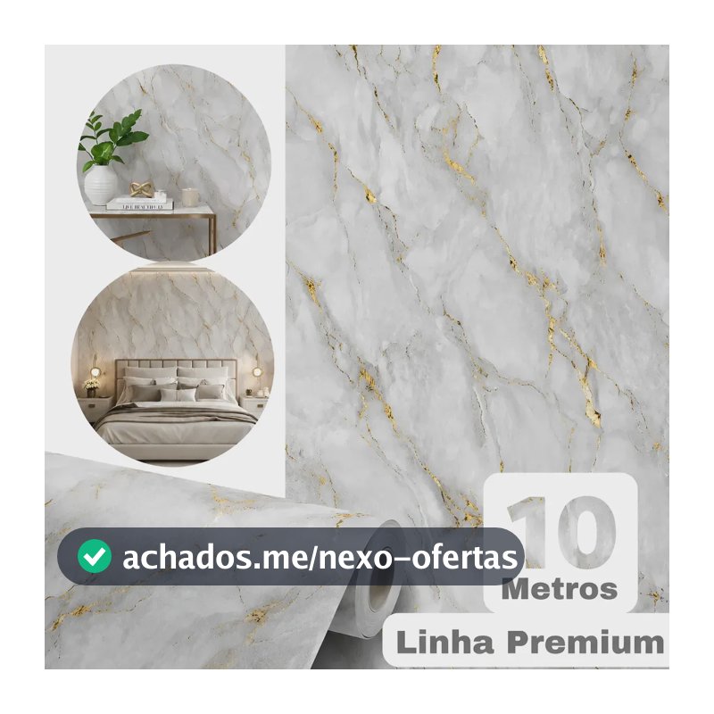 Papel De Parede Mármore Dourado Adesivo Lavável 10 Metros Dourado
