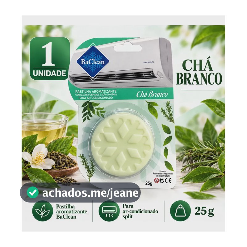 Pastilha Aromatizante Antiodor Ar-condicionado Neutralizador Chá Branco