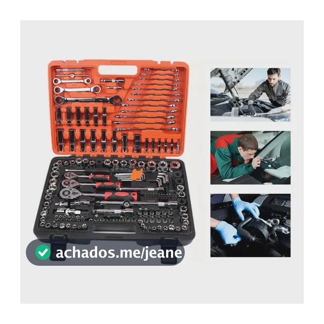 Kit de Ferramentas Inova Cases 151 Peças Profissional, para Reparos Mecânicos com Maleta Preta