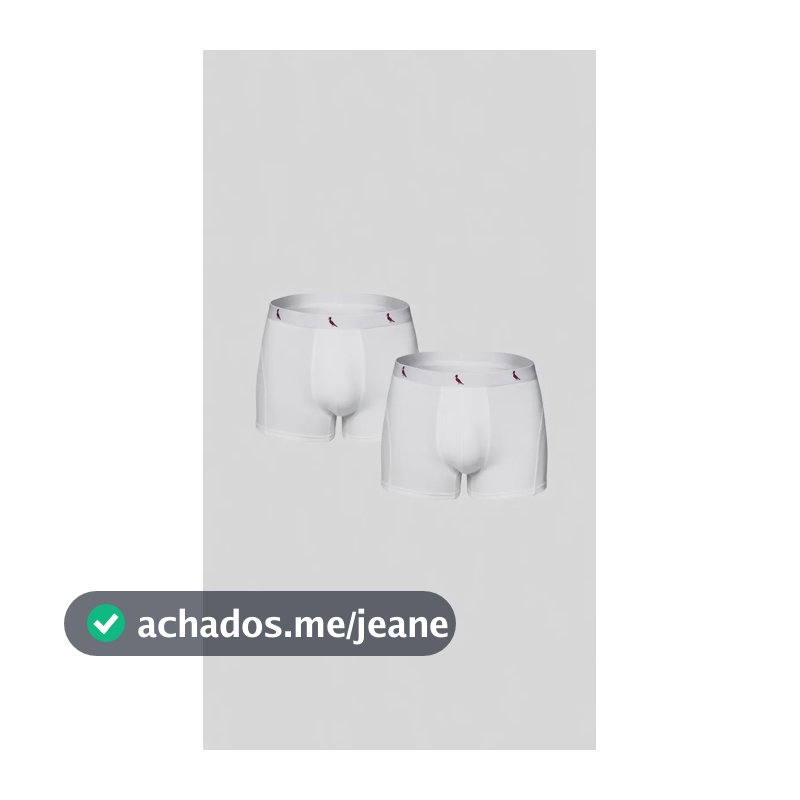 Kit Cuecas Boxer Reserva Masculino Red Bird Branco Liso G