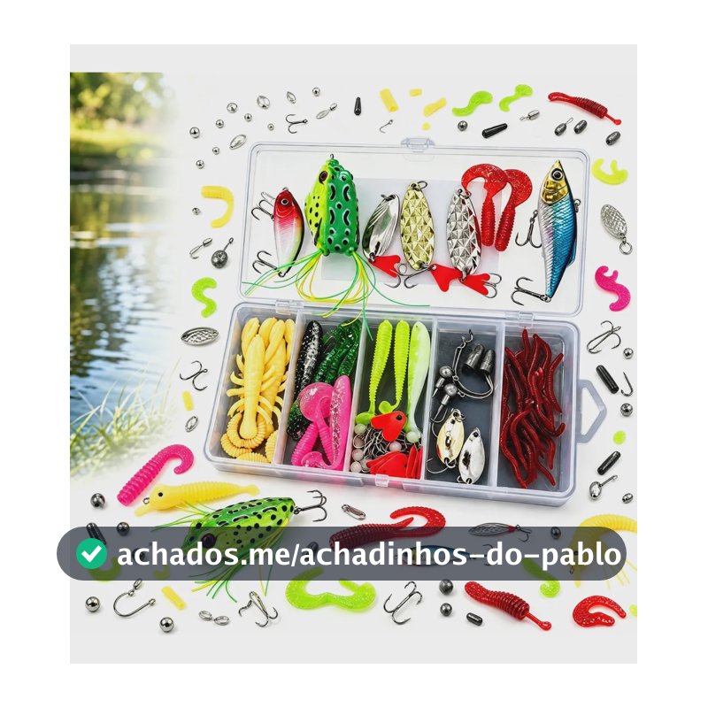 Kit 117 Peças Iscas De Pesca Composto Para Tucunaré Traíra