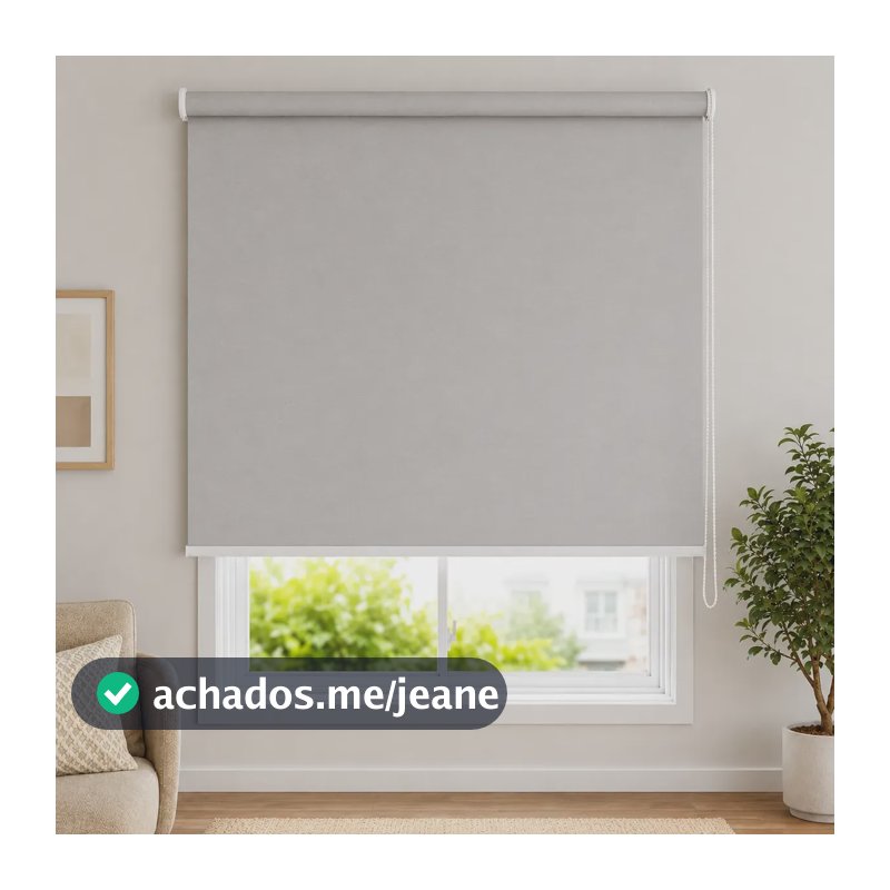 Cortina Rolo Blackout 1,50x1,50 Persiana Cinza