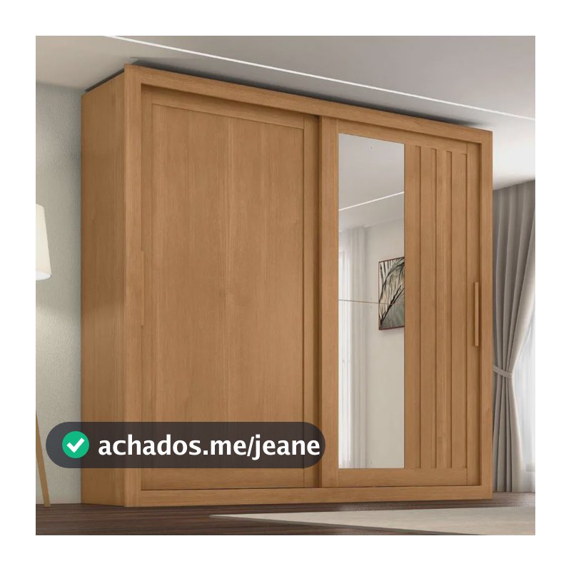 Guarda Roupas Casal Ripado 2 Portas De Correr 4 Gavetas Madeirado