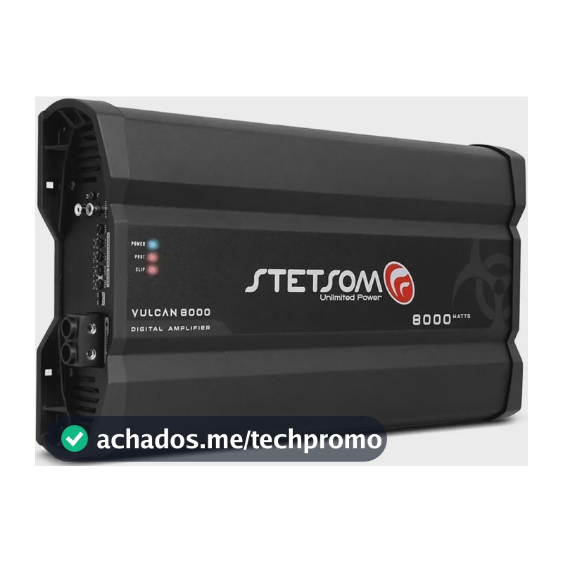 Módulo De Som Automotivo Stetsom Vulcan 8000 1 Ohm Preto