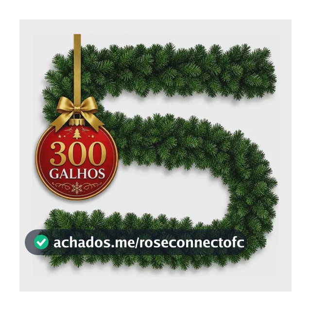 Festão Aramado Natal Grosso 2,70 Metros C/ 300 Galhos Cheios Flexível Decoração - Dekasa