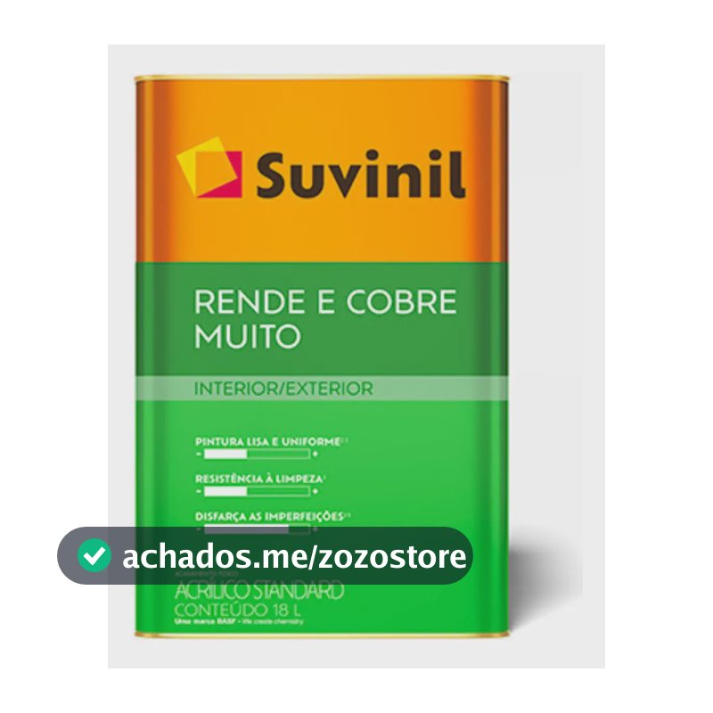 Tinta de acrílico Suvinil Standard Rende & Cobre Muito com acabamento fosco de 18L areia